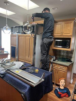 Replacing the drain pan on a GE monogram fridge