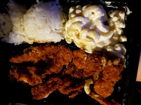 Bento box (Chicken Katsu with double rice & macaroni salad)