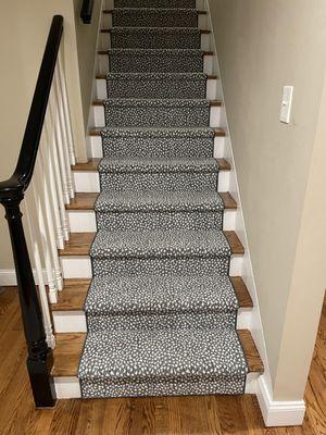 Stark carpet runner installed by Earl and the Norman Carpet team.