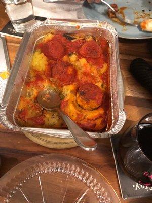 Chicken meatballs with zoodles