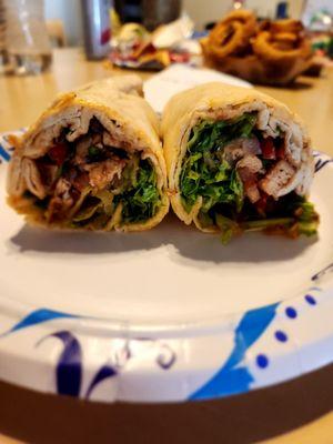 Campfire chicken wrap