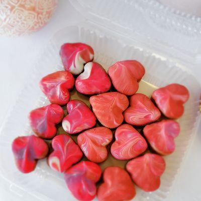 Heart shaped macarons