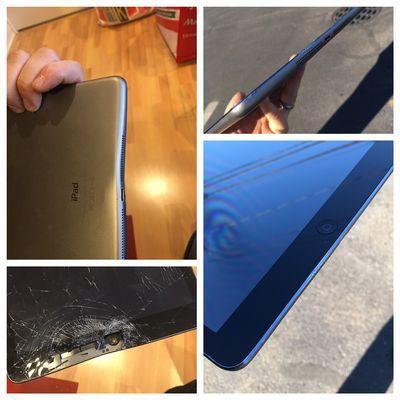 IPad Air 1. We straighten the frame out and installed a new screen. Customer was very happy!