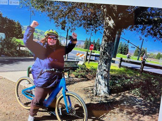 We ran into our very happy Ebike customer out on a ride. She rode 15 miles, first time in decades!