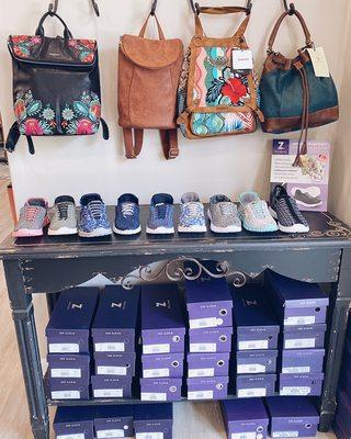 Our super comfy Zee Alexis shoes and Desigual backpacks!