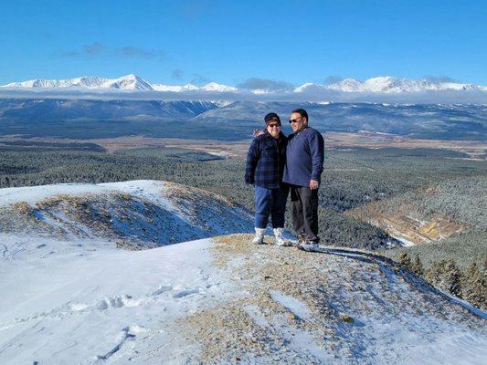 Top of the mountain overlooking Leadville.