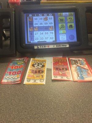 Bingo computer and event tabs. Were I go to relax and have fun.