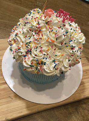 Giant Ice Cream Cupcake Cake