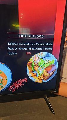 The menu item we picked