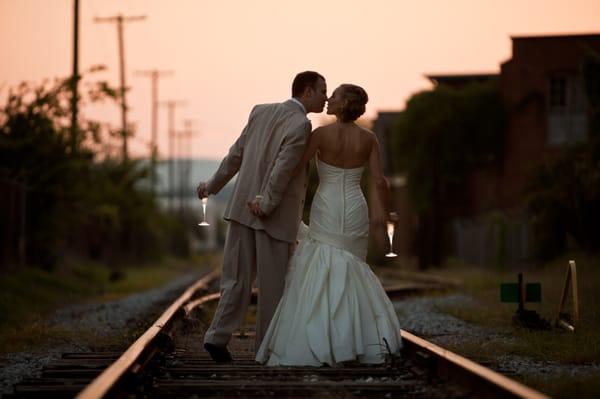 The railroad tracks outside have become famous for gorgeous photos!