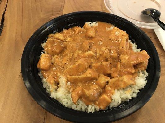 Chicken tikka masala on rice - $10 Wednesday lunch special. A bit disappointing