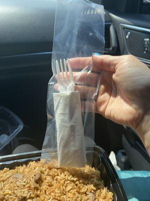 Fork in bag