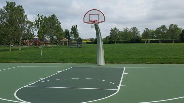 One half basketball court!