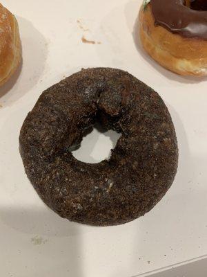 Crappy chocolate "glazed" donut