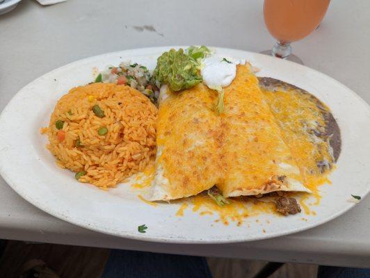 Ground beef burritos.