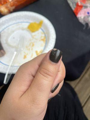 chipped nail one day after getting it done.