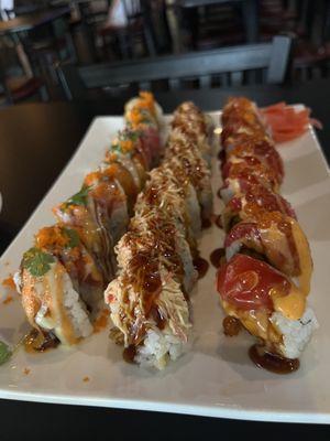 FSU roll,Miami Heat Roll, Philadelphia Roll (I believe)