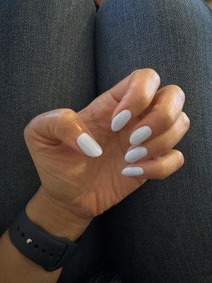 Almond shaped gel nails