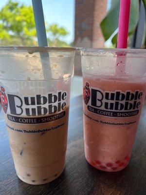 Golden Milk Tea and Strawberry Banana