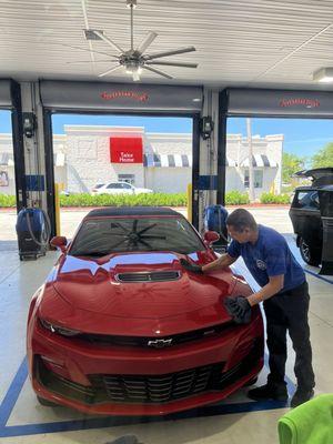 Hand wax for the Camaro. Getting ready for the Yelp event on Saturday.