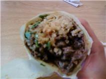 Another angle asada burrito