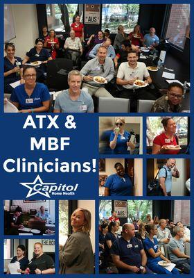 We rarely get all our clinicians in one spot except for Monthly In-Services! Y'all rock!