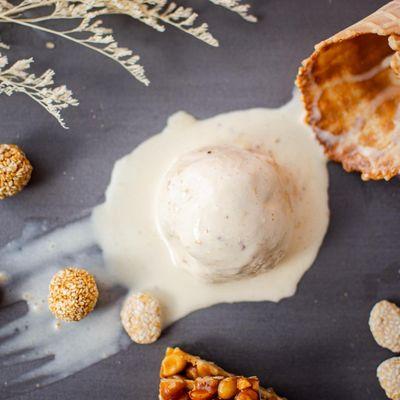 Tilgul/ Sesame and Peanut Brittle Ice Cream