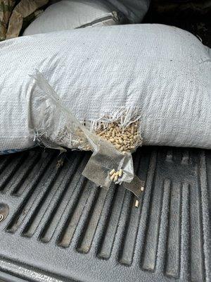 Bullshit echo valley farmers and there torn up bags thrown in my truck, unexpected regardless ...