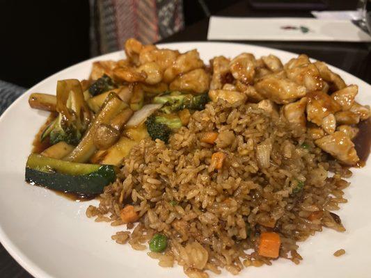 Hibachi chicken and shrimp