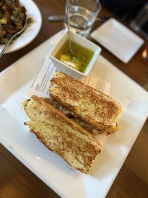 Warm House Made Focaccia w/ Burrata and Garlic Olive oil