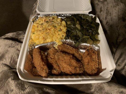 Fried Chicken Meal + Collard Greens + Baked Macaroni and Cheese