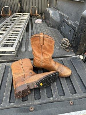 My tired old boots better than new. So much for having to break in a new pair.