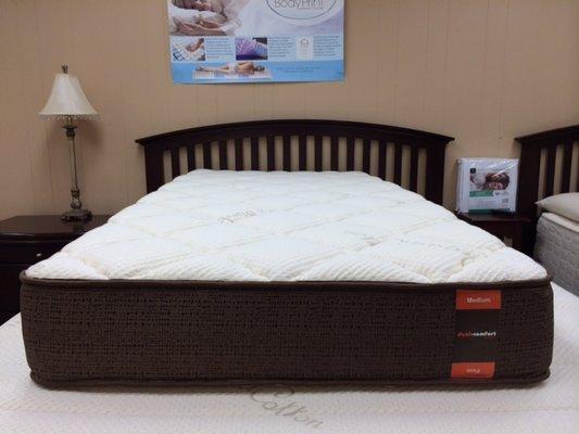 Our Dual Comfort Latex Mattress. This mattress features a firm side and a medium side.