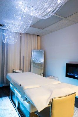 Our Body Sculpting room is very relaxing and dark through your treatment.