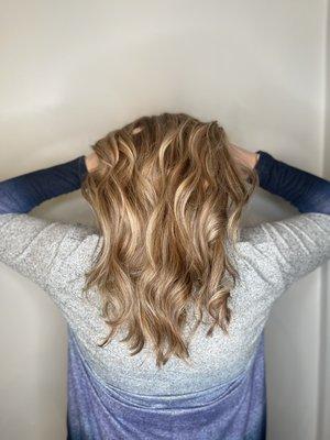 Reverse Balayage!  Hair cut and beautiful styles! Olaplaex treatment to keep her hair healthy!