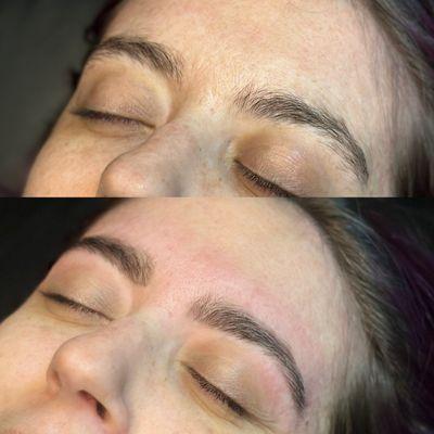 Brow wax and tint