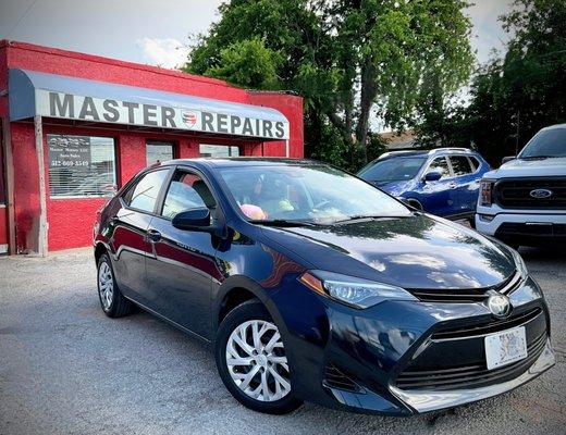 2018 Toyota Corolla at time of departure after repairs