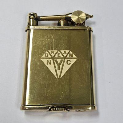 custom laser engraving on brass lighter