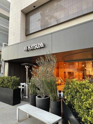 Set up for sidewalk patio dining