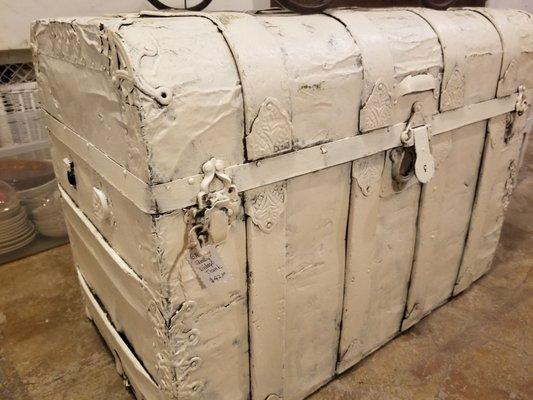 Shabby chic trunk.  Good prices.