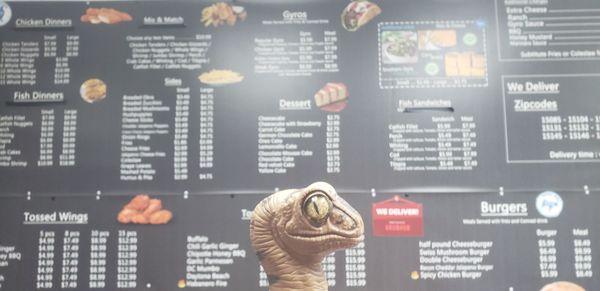 Bob the Raptor says "Lots to choose from!"