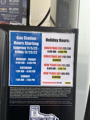 11/23/22: Thanksgiving & Christmas season hours!