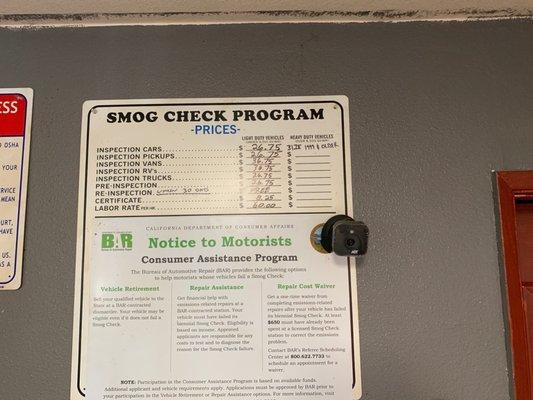 Smog Check Program prices - check in on Yelp and the owner shows a deal