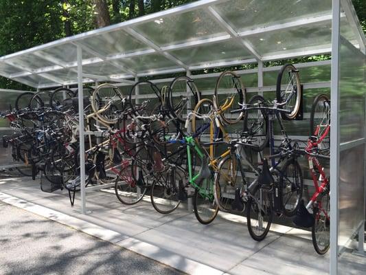 Very cool bike rack.