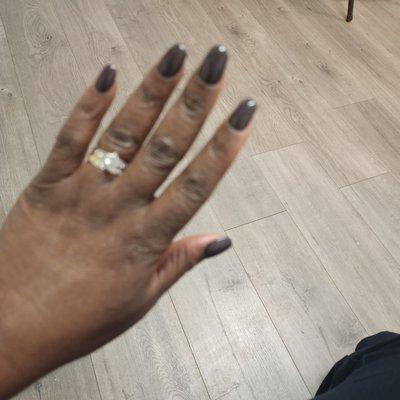 Dark Brown nail dip powder instead of Berry