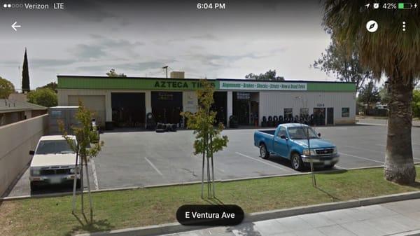 Google picture of Azteca Tires in Fresno CA on Ventura