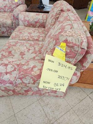 And sometimes the prices come down to where they should have been in the first place for outdated furniture