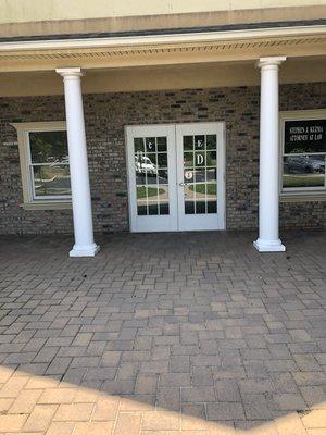 Main entrance into center of building