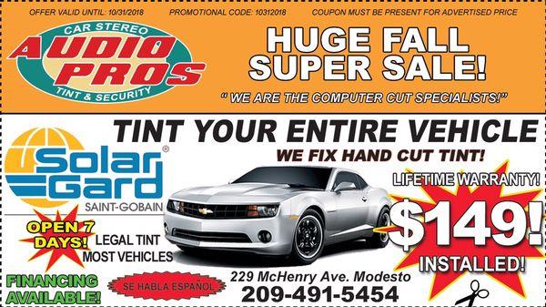 Mention Yelp and get this Incredible Window Tint deal! Computer cut always and lifetime warranty.