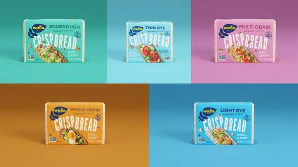 Wasa Crispbread different packaging designs